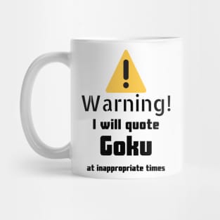Goku quotes Warning DBZ Mug